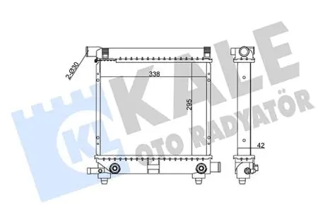 Db радиатор охлаждения w124/201 1.8/2.0 83- KALE 361200