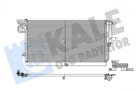 Радіатор кондиціонера ford c-max ii, focus iii, grand c-max, kuga ii oto radiator KALE 361295