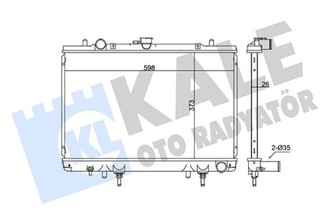 Радіатор охолодження mitsubishi l 200 oto radiator KALE 362200 (фото 1)