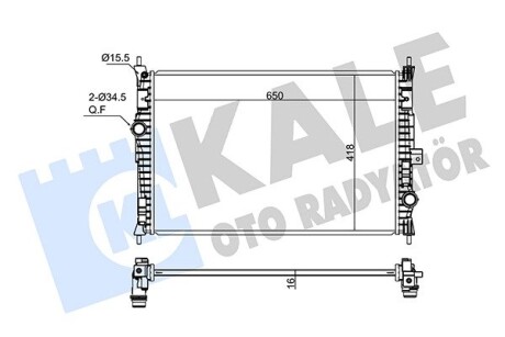 Радіатор охолодження Citroen Berlingo, C4 OTO RADYATOR KALE 362345