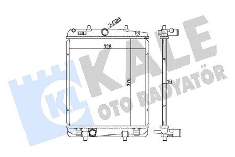 Радіатор охолодження citroen c1, peugeot 107, toyota aygo oto rada KALE 364600