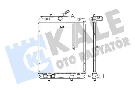 Радиатор охлаждения citroen c1, peugeot 107, toyota aygo oto rada KALE 364600