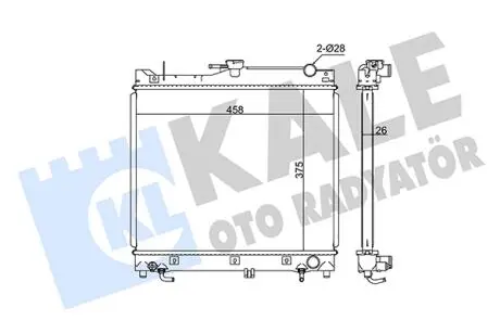 Suzuki радіатор охолодження jimny 1.3 98- KALE 365700