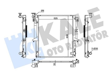 Mitsubishi радиатор охлаждения l200 2.5 di-d 05- KALE 370400