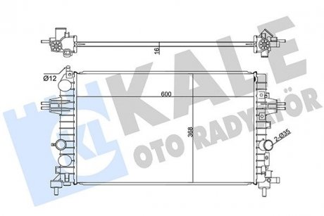 Opel радиатор охлаждения astra h,zafira b 1.6/1.8 KALE 371200