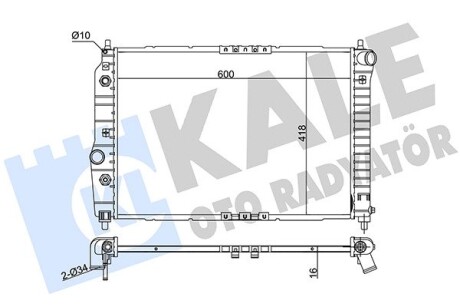 Chevrolet радиатор охлаждения aveo 1.4/1.5 03- (акпп) KALE 372300