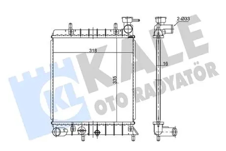 Hyundai радиатор охлаждения accent ii 1.3/1.5 00- KALE 372500
