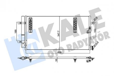 Радіатор кондиціонера Audi A4, A5, A6, A7, Q5 oto radiator KALE 375800
