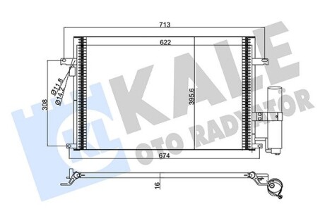 Chevrolet радіатор кондиціонера lacetti 05- KALE 377100