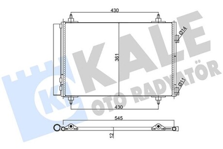 Радиатор кондиционера citroen belingo, c4, c4 i, c4 picasso i oto radiator KALE 377900