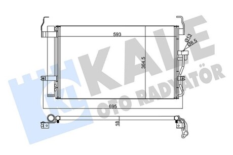 Hyundai радіатор кондиціонера coupe, elantra 00- KALE 379400