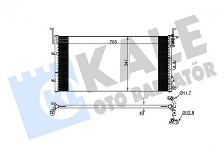 Hyundai радіатор кондиціонера sonata iv,kia magentis 01- KALE 379500 (фото 1)