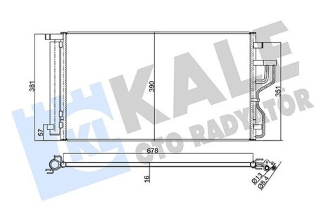 Радіатор кондиціонера hyundai ix35, kia sportage oto radiator KALE 379600