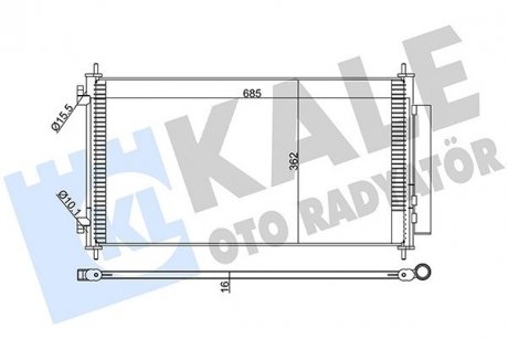 Honda радиатор кондиционера cr-v iii 2.4 06- KALE 380700