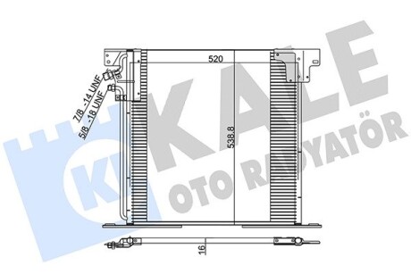 Db радиатор кондиционера vito 96-03 KALE 381200