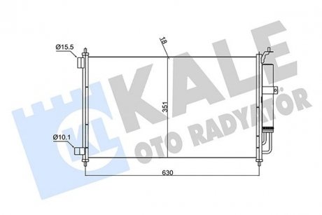 Nissan радіатор кондиціонера micra iii,note,tiida 1.2/1.8 03- KALE 382520