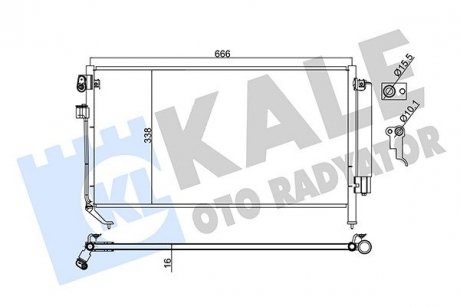 Радіатор кондиціонера subaru forester oto radiator KALE 382900