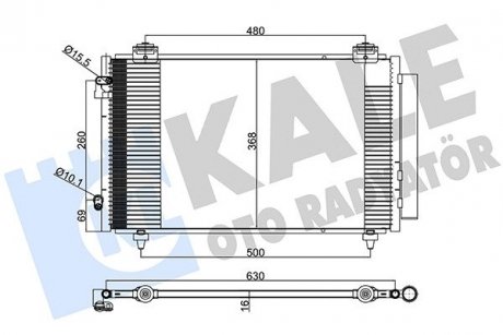 Toyota радиатор кондиционера corolla 02- KALE 383100