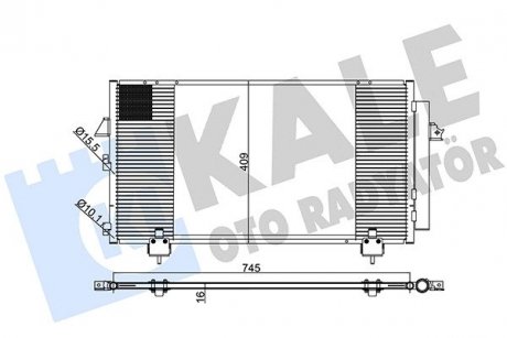 Радіатор кондиціонера Toyota RAV 4 II oto radiator KALE 383400
