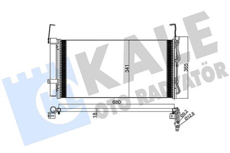 Радіатор кондиціонера Hyundai Santa F? I (Sm) Condenser OTO RADYATOR KALE 386600