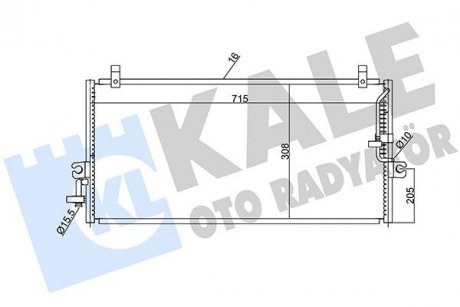 Nissan радиатор кондиционера primera p11 96- KALE 388500
