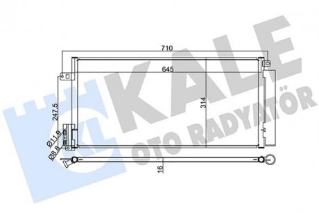 Радіатор кондиціонера fiat bravo ii, punt/opel corsa d oto radiator KALE 389100 (фото 1)
