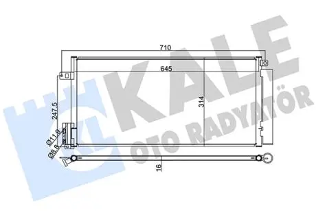 Радиатор кондиционера fiat bravo ii, punt/opel corsa d oto radiator KALE 389100