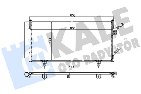 Радіатор кондиціонера subaru forester, impreza, xv oto radiator KALE 389500