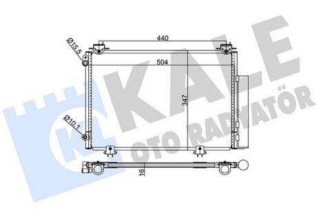 Toyota радіатор кондиціонера yaris 99- KALE 390200 (фото 1)