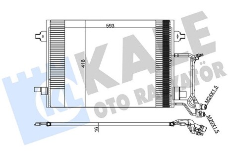 Vw радіатор кондиціонера audi a4,passat KALE 390800