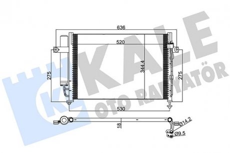 Радіатор кондиціонера hyundai getz oto radiator KALE 391700