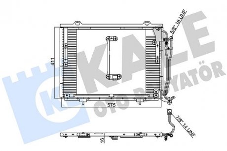 Db радиатор кондиционера w202 2.0/2.2cdi 98- KALE 392500 (фото 1)