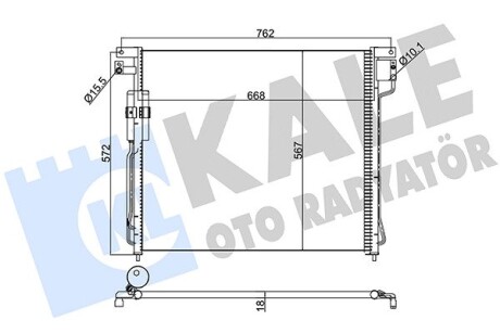 Nissan радіатор кондиціонера navara,pathfinder iii 2.5dci/4.0 05- KALE 393200