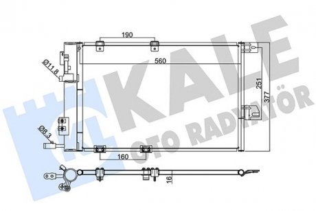 Opel радіатор кондиціонера astra g,zafira a KALE 393300