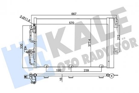 Opel радіатор кондиціонера astra h,zafira b KALE 393400