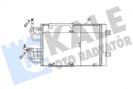 Радіатор кондиціонера opel astra h, astra h gtc, zafira b oto rady KALE 393500