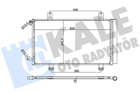 Fiat радіатор кондиціонера sedici, suzuki sx4 06- KALE 393900