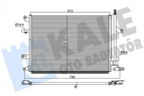 Volvo радіатор кондиціонера s60 i,s80 i,v70 ii,xc70 05- KALE 394200