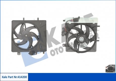 Citroen вентилятор радиатора c2/3,peugeot 1007/207 1.1/1.6 03- KALE 414200