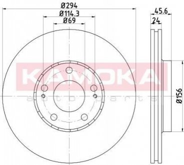 Тормозные диски KAMOKA 1031014 (фото 1)