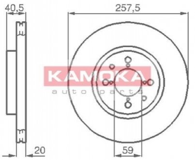 Тормозной диск KAMOKA 1031042 (фото 1)