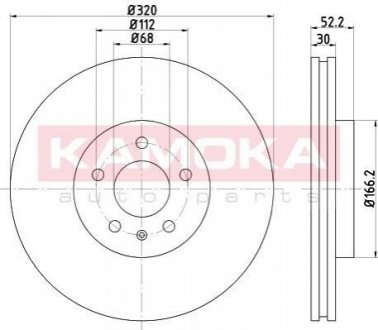 Тормозной диск KAMOKA 1031055 (фото 1)