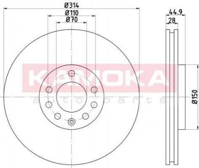Тормозные диски KAMOKA 1031125 (фото 1)