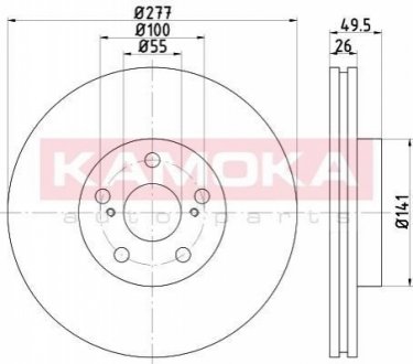 Тормозной диск KAMOKA 1031130 (фото 1)