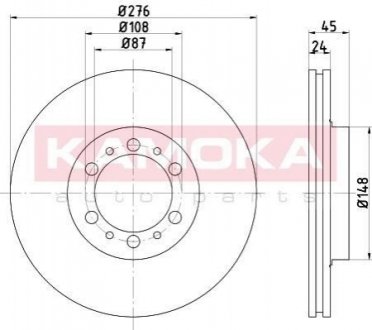 Тормозные диски KAMOKA 1031141 (фото 1)