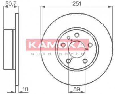Тормозные диски KAMOKA 103134