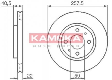 Тормозной диск KAMOKA 1031524 (фото 1)