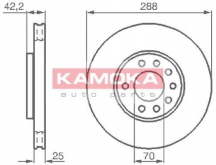 Гальмівні диски KAMOKA 1031620 (фото 1)