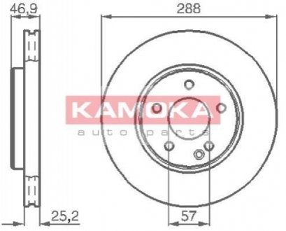 Тормозные диски KAMOKA 1031634 (фото 1)