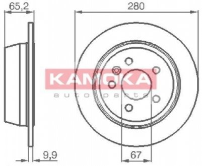 Тормозной диск KAMOKA 1031722 (фото 1)